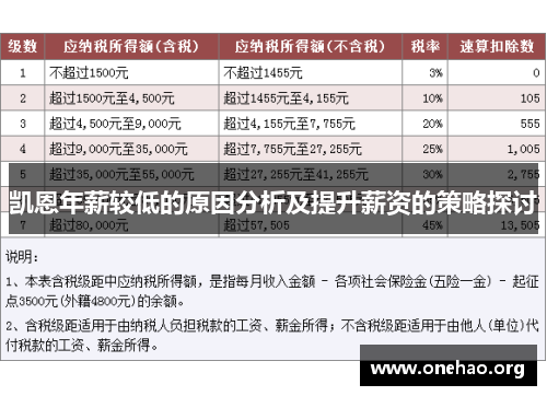 凯恩年薪较低的原因分析及提升薪资的策略探讨