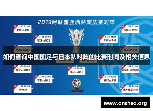 如何查询中国国足与日本队对阵的比赛时间及相关信息