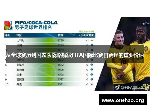 从全球赛历到国家队战略解读FIFA国际比赛日赛程的重要价值
